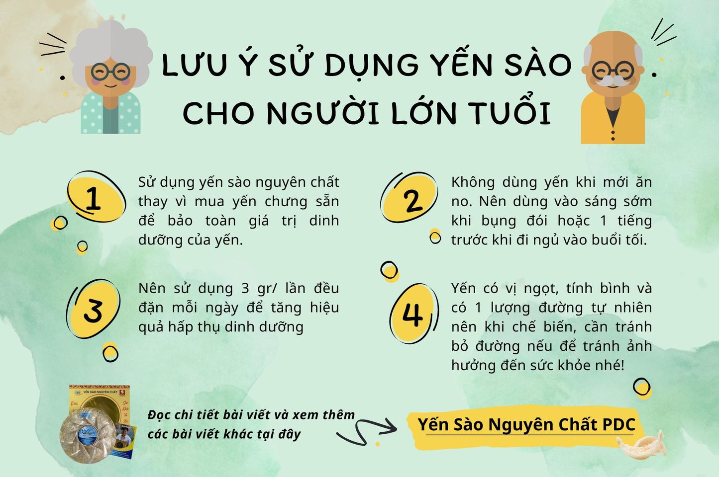 4 LƯU Ý NÊN BIẾT KHI CHO NGƯỜI LỚN TUỔI ĂN YẾN SÀO